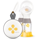Medela Swing Maxi Elektrische Doppelmilchpumpe – Mehr Milch in kürzerer Zeit – Aufladbar über USB – Mit PersonalFit Flex Brusthauben und Medela 2-Phase-Expression-Technologie