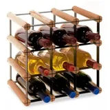 Proregal Weinregal Braun, Holz, Kiefer, Rechteckig, 32.5x32.5x24.5 cm, Wohnzimmer, Regale, Weinregale