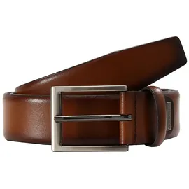 Bugatti Herren Gürtel, braun Glattleder, braun, NOS