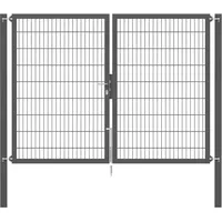 GAH Alberts Doppeltor Flexo Plus 250 cm x 180 cm Pfosten 80 cm x 80 cm Anthrazit