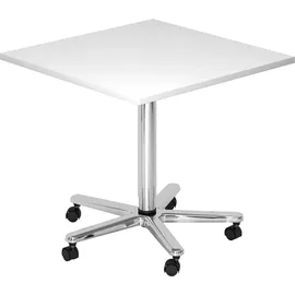 Hammerbacher VST88 Stehtisch höhenverstellbar weiß 80,0 x 80,0 x 72,0 - 114,0 cm