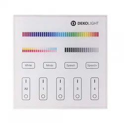 Deko-Light Steuerung RF - RF-smart Wandfernbedienung weiß 230V 4 Zonen Single / CCT / RGB / RGBW / RGB+CCT