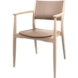 Outdoor-Stapelstuhl Cork Kunststoff Cappuccino/Wüstenbraun