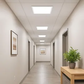 V-Tac Deckenlampe Büro Deckenleuchte Einbau LED Panel quadratisch, Tageslichtlampe Aufbau Deckenpanel weiß, LED 36W 3960lm 6500K, LxBxH 59,5x59,x5x3 cm