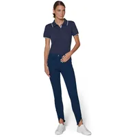 Madeleine Verkürzte 5-Pocket-Hose mit Fransen in marine | Gr.: 36