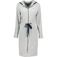 CAWÖ Bademantel mit Kapuze 821 grau-melange-navy XL