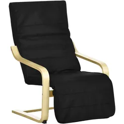 HOMCOM Relaxsessel Polyester, Birkenholz