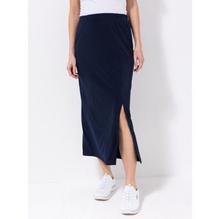 KIM & CO. Maxi-Rock Brazil Knit Jersey Rundumdehnbund Gehschlitz vorne