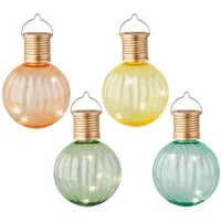 MARELIDA LED Solar Glühbirnen Kugelleuchte für Garten 4 Stück