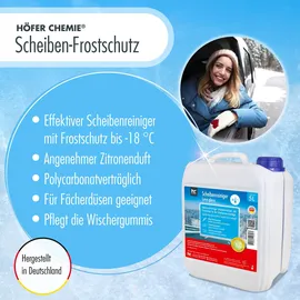 Höfer Chemie 4x 5 L Premium Scheiben Frostschutz - 18 Grad anwendungsfertig