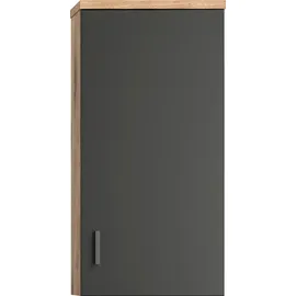 WELLTIME Hängeschrank WELLTIME "Dolo, Breite 37 cm, 1 Tür (Türanschlag wechselbar), 1 Einlegeböden", grau (nox oak), B:37cm H:75cm T:25cm, Schränke, Hängeschrank, Badmöbel, Badschrank, Schrank, Wandschrank, Bad, Badezimmer