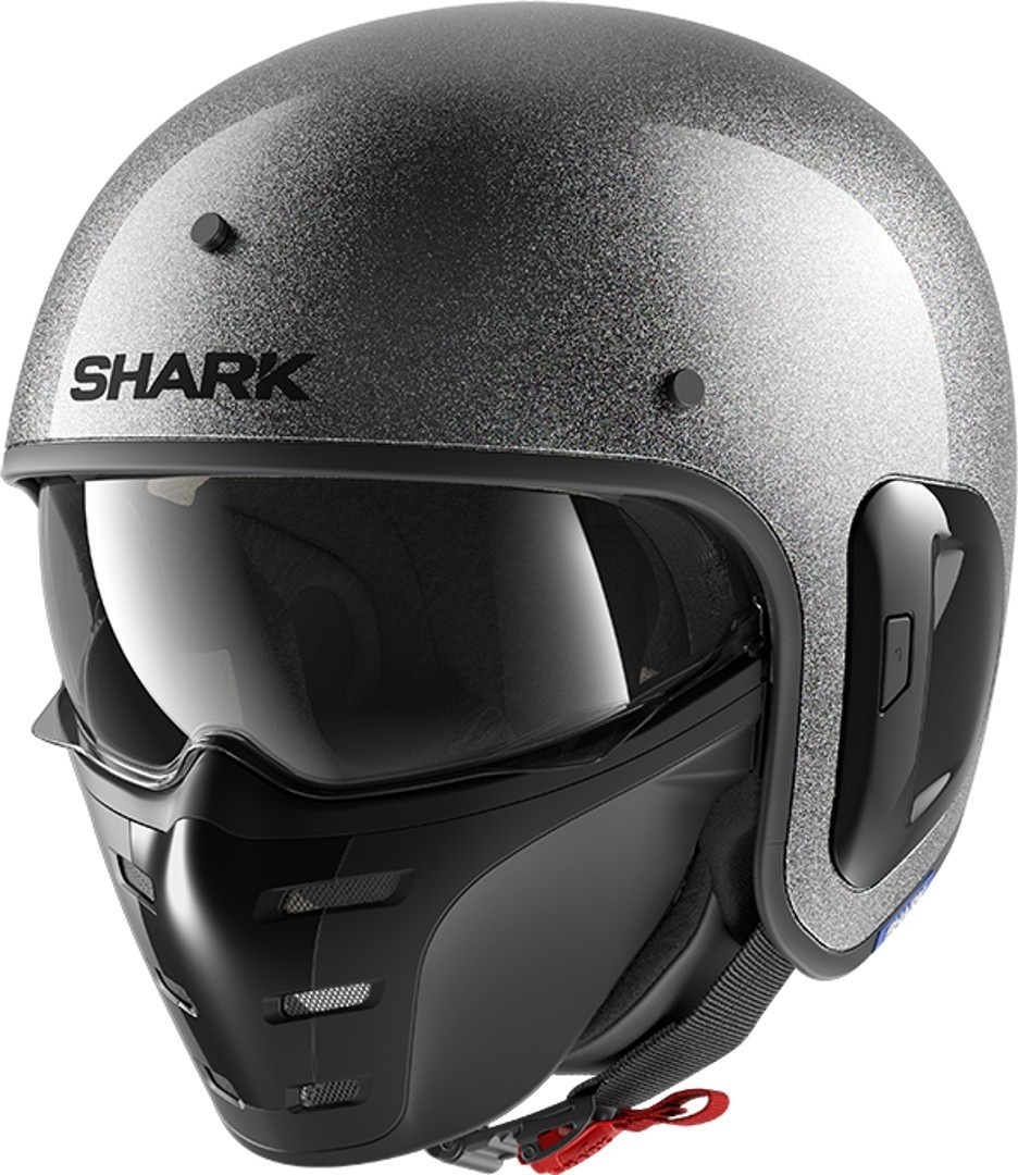 Shark S-Drak 2 Glitter Jet Helm, zilver, XS