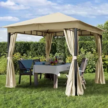 TOOLPORT Gartenpavillon Sunset Classic 3 x 3 m inkl. Seitenteile champagner