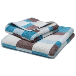 grace grand spa Handtuch in karierter Optik blau 
