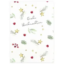 Home Fashion®, Grußkarte "Wonderful Christmas", Grußkarte mit Umschlag zum Beschreiben, 1 Stück pro Pack