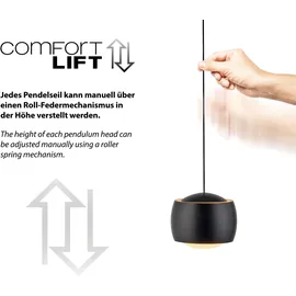 just light. Just Light LED Pendelleuchte Ballini 3 Flammig 220 cm warmweiß