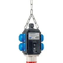 as - Schwabe MIXO Energiewürfel - Hängeverteiler - Stromverteiler - 4 Schutzkontaktsteckdosen (230V/16A), 1 CEE Steckdose (400V/16A/5-polig) - Anschlussfertig - IP44 - Made in Germany, 60733