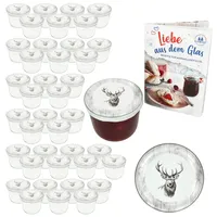 Mambocat 40er Set Sturzglas 230ml Einmachglas + Twist-Off-Deckel TO82