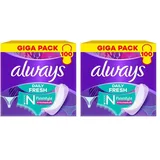 Always Dailies Slipeinlagen Damen Slim Fresh Normal (100 Binden), Giga Pack, mit frischem Duft, passend für alle Slipformen, atmungsaktiv, flexibel (Packung mit 2)