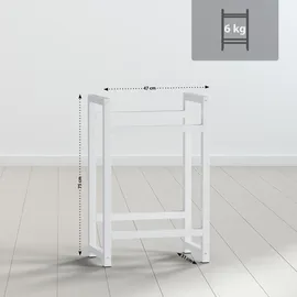 CLP Getränkekistenständer Stack weiß/75x47x31 cm