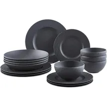 Villeroy & Boch Manufacture Rock Kombiservice 16-tlg. schwarz