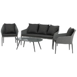 Venture Home Spoga, Sofa Set, Black, Grey