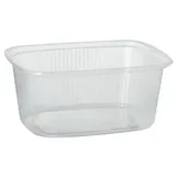 Papstar Starpak Verpackungsbecher, PP eckig 250 ml 4,9 cm x 8,1 cm x 10,8 cm transparent