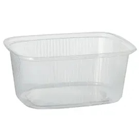 Papstar Starpak Verpackungsbecher, PP eckig 250 ml 4,9 cm x 8,1 cm x 10,8 cm transparent