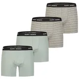 Happy Shorts Retro Boxer Classic grau S 4er Pack