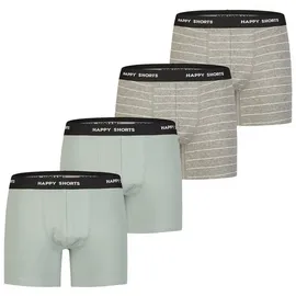 Happy Shorts Retro Boxer Classic grau S 4er Pack