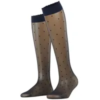 Falke Damen Kniestrümpfe Dot 15 DEN W Kh transparent