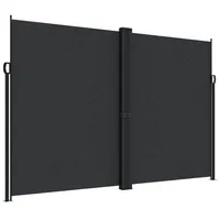 vidaXL Seitenmarkise Ausziehbar Schwarz 220x1200 cm