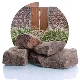 Granit Gabionensteine rot 60-180 mm - 25 kg Sack