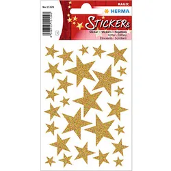 HERMA Aufkleber Sterne, gold, 27 Etiketten