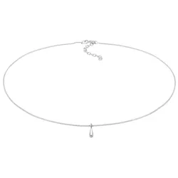 Elli Elli Halskette Tropfen Drop Anhänger Zart Schlicht 925 Silber Ketten   Damen 