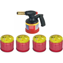 Rothenberger Industrial RoFlame Premium Piezo inkl. 4x C200 Gaskartuschen