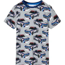 vidaXL Kinderpyjama mit Kurzen Ärmeln Grau 92