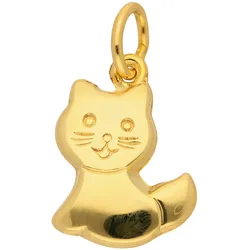 Ketten-Anhänger ADELIA ́S "333 Gold Anhänger Katze", gold, Schmuckanhänger, Damen, Gold, 333 Gold Goldschmuck für Damen