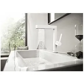 Hansgrohe Finoris 230 mit Ausziehbrause 2jet und Push-Open Ablaufgarnitur, mattweiß