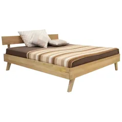 Bett 180x200 cm mit Kopfteil aus Mangoholz