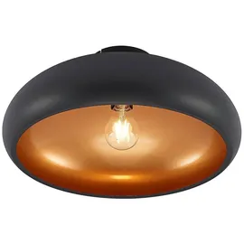 LINDBY Metall-Deckenlampe Gerwina, schwarz-gold