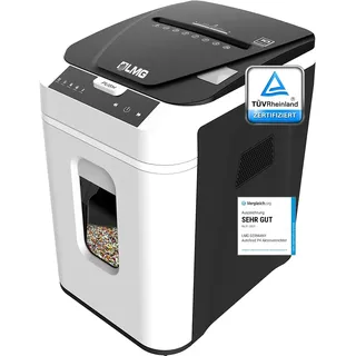 Profi Autofeed P4 Aktenvernichter - 180 Blatt gleichzeitig, Kreuzschnitt -Auto-Abschaltung, Extrem leise mit 58 dB, Touch-Bedienfeld, Riesiger 32 Liter Behälter, Beeindruckende Wertigkeit- DSGVO