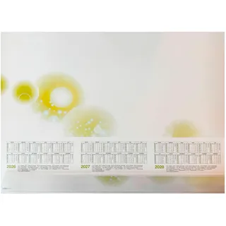 Tiefenbilder Schreibtischunterlage Papier mit Schutzleiste 3-Jahres-Kalender 2026, 2027 und 2028-25 Blatt 59,4 x 42 cm DIN A2
