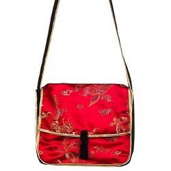 Tasche "Asia", rot/schwarz/gold