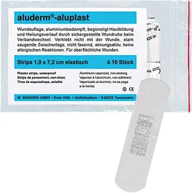WeTec Aluderm Pflasterstrip aluplast 1009166 1,9x7,2cm el. 10 St./Pack.