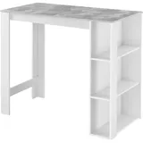 [en.casa] Bartheke Danderyd 120x60x106 cm Weiß/Betonoptik