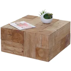Couchtisch MCW-A15c, Wohnzimmertisch, Tanne Holz rustikal massiv MVG-zertifiziert 30x60x60cm