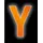 CONACORD Klebebuchstabe Y Reflektierend 8 cm Orange