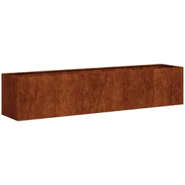 vidaXL Pflanzkübel Rostig 200 x 40 x 40 cm Braun