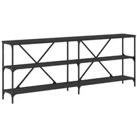 VidaXL Konsolentisch Schwarz 200x30x75 cm Holzwerkstoff und Eisen